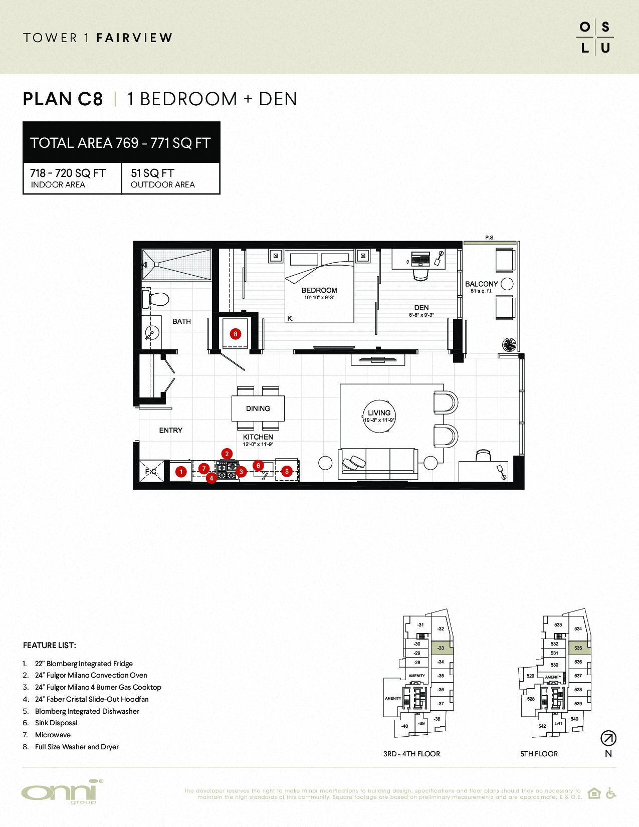 Floor plan for 1 bed, 1 bath, 720 sqft